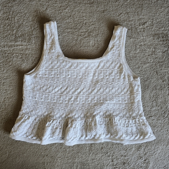 House Of Harlow 1960 crocheted lace cropped tank top size medium - Picture 6 of 10